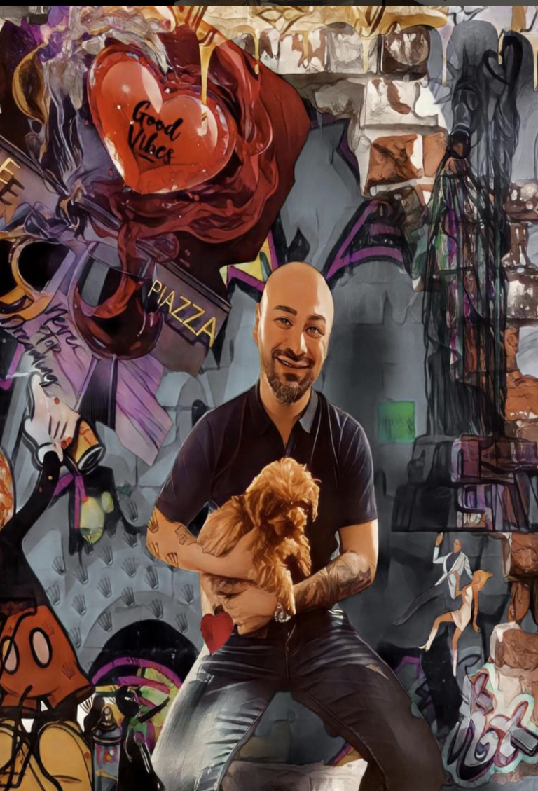 Ümit Yvz mit seinem Hund